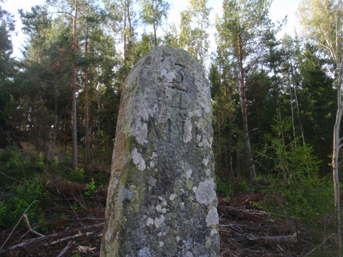 two hundred year old road/distance markers.